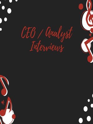 cover image of CEO / Analyst Interviews